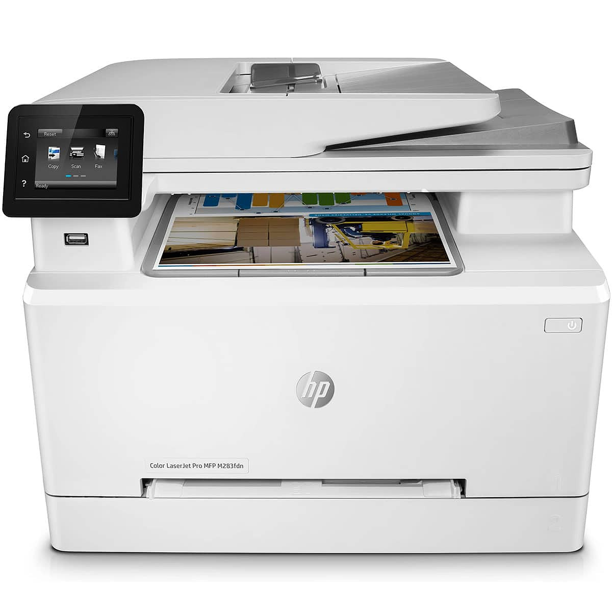 Hp Color LaserJet Pro Mfp 283fdn,Print, copy, scan, fax ,Up to 21 ppm,Duplex printing,Wireless, ADF,Color.