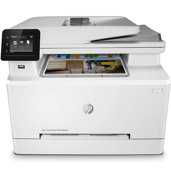 Hp Color LaserJet Pro Mfp 283fdn,Print, copy, scan, fax ,Up to 21 ppm,Duplex printing,Wireless, ADF,Color.
